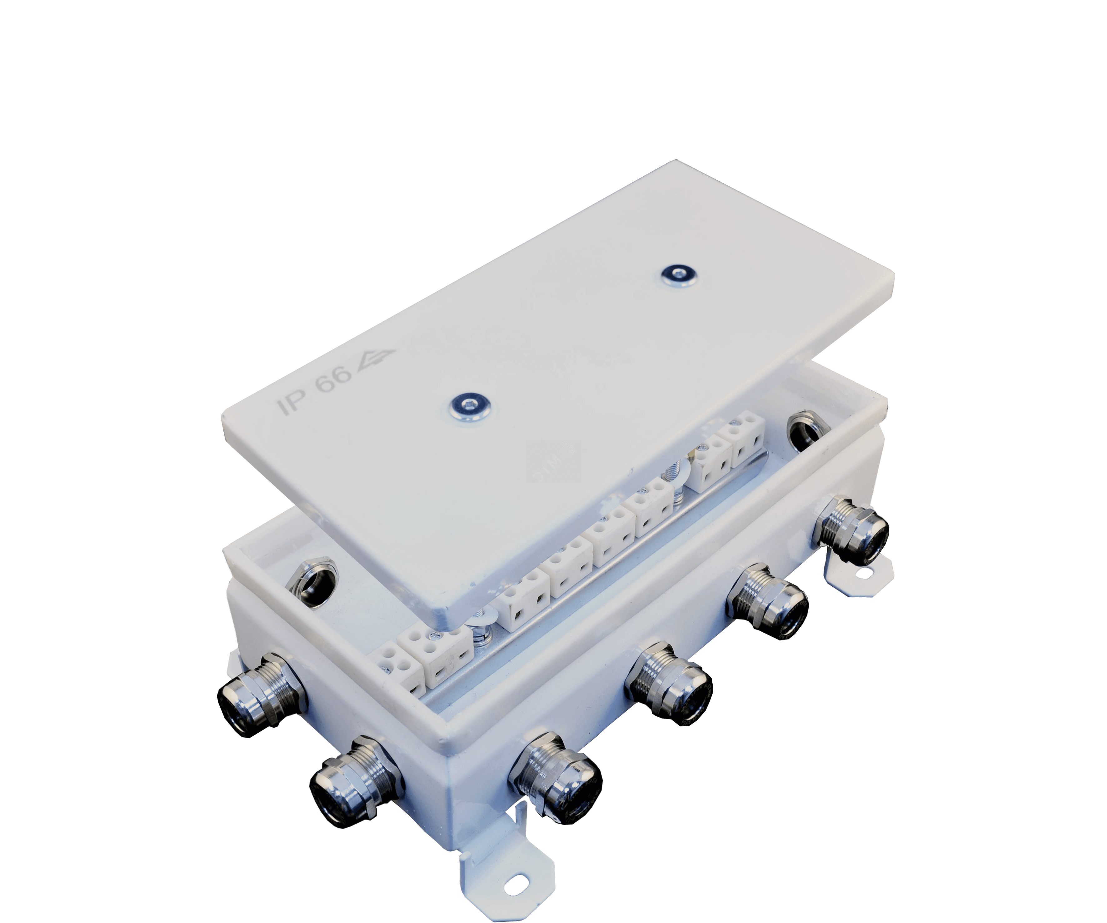 Коробка монтажная огнестойкая КМ-О                (16к)-IP66-1224, 5 вводов B-MP8-16, CDEF-MP6-12