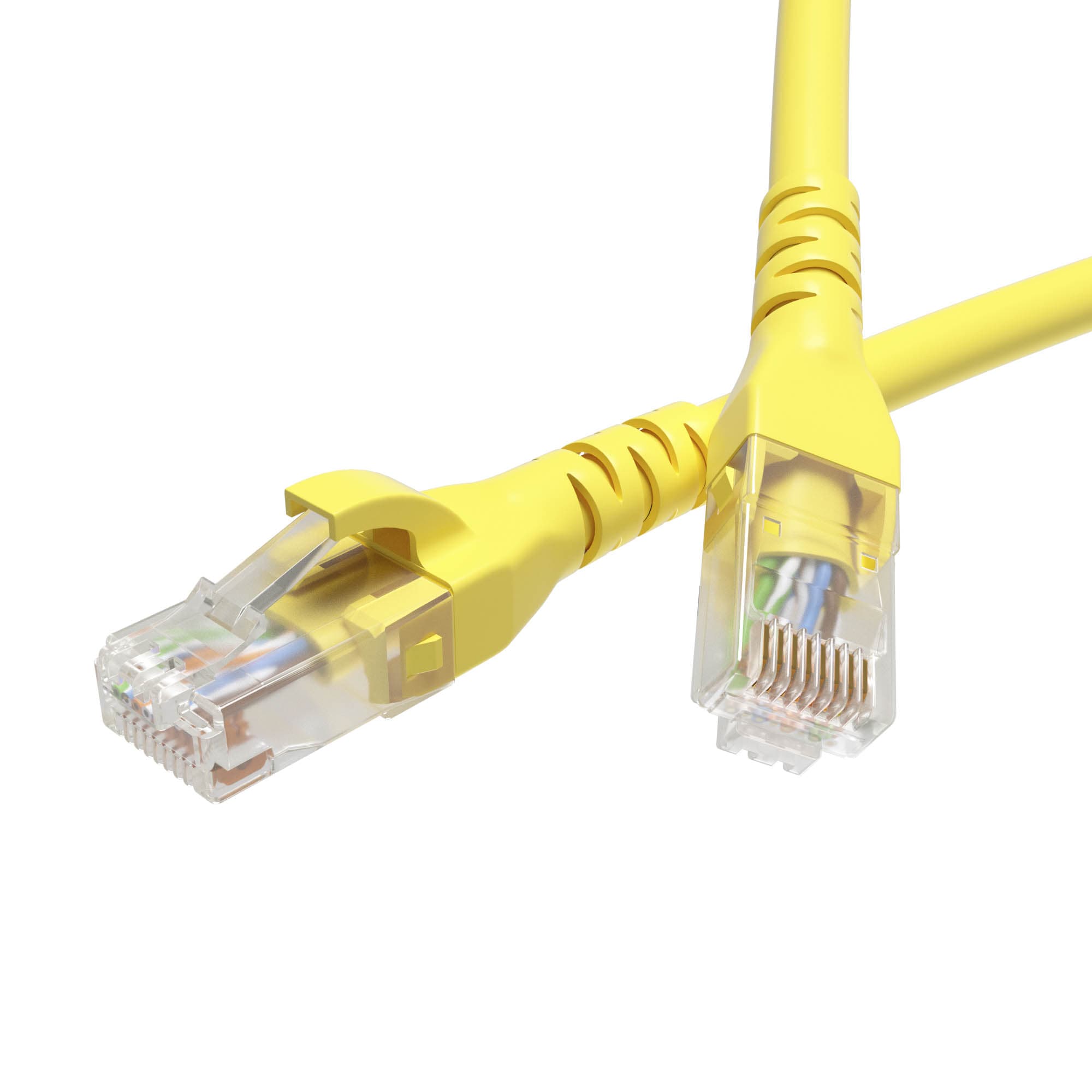 Патч-корд неэкранированный CAT6 U/UTP 4х2 LSZH желтый 0.5м