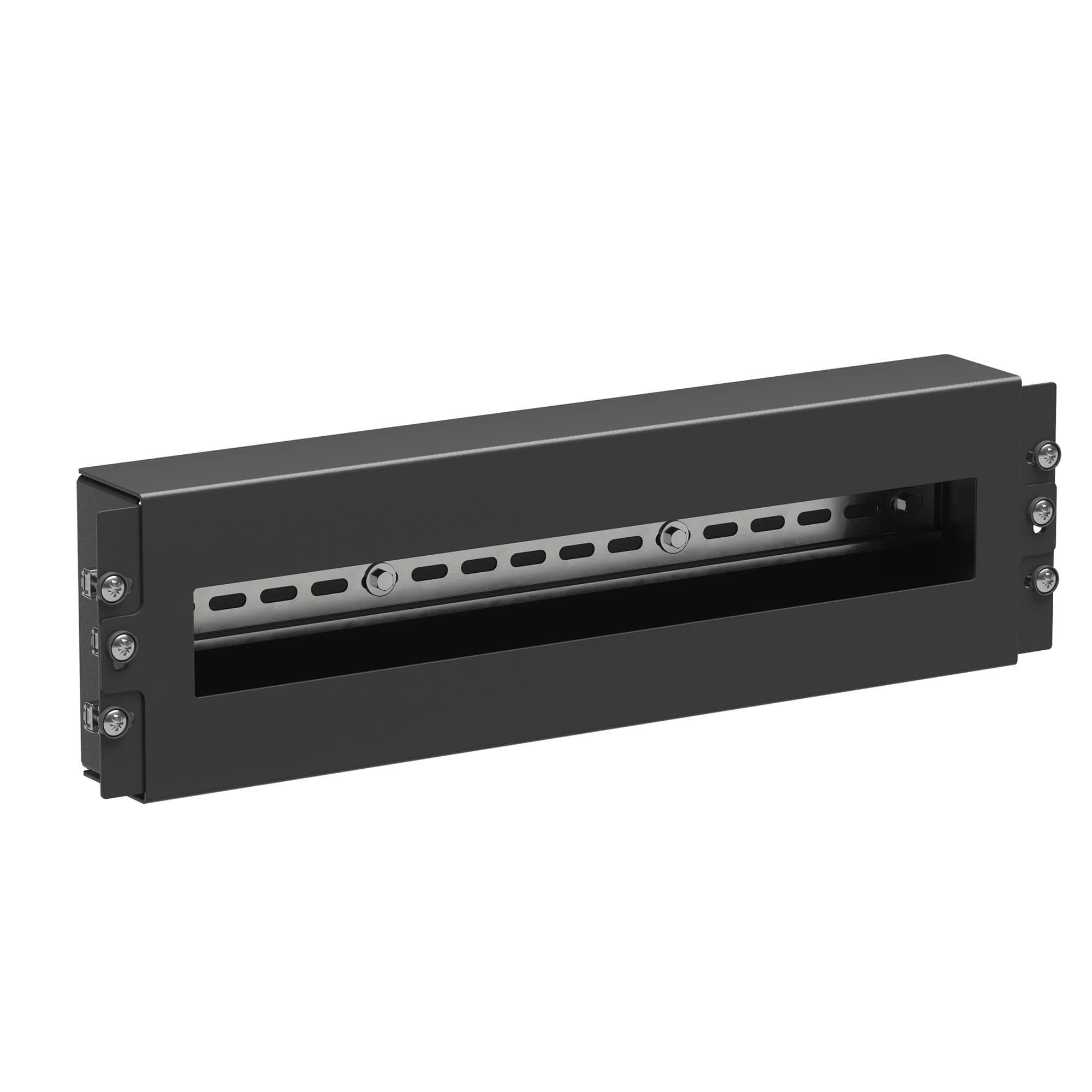 Модуль 4U с DIN рейкой для IT-корпусов, RAL9005