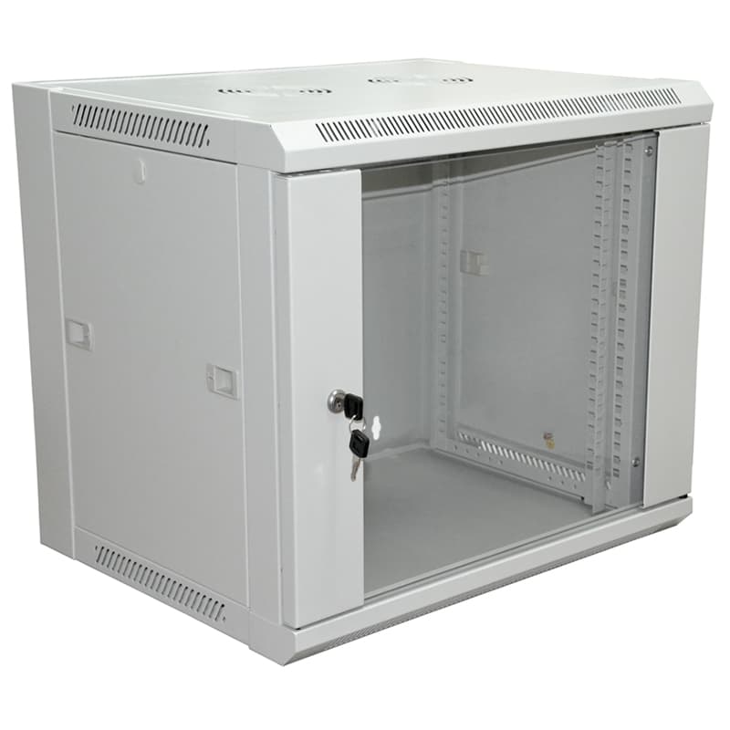 Шкаф настенный телекоммуникационный разборный 15U 600x450x770мм дверь стекло серый (RAL 7035) PRO