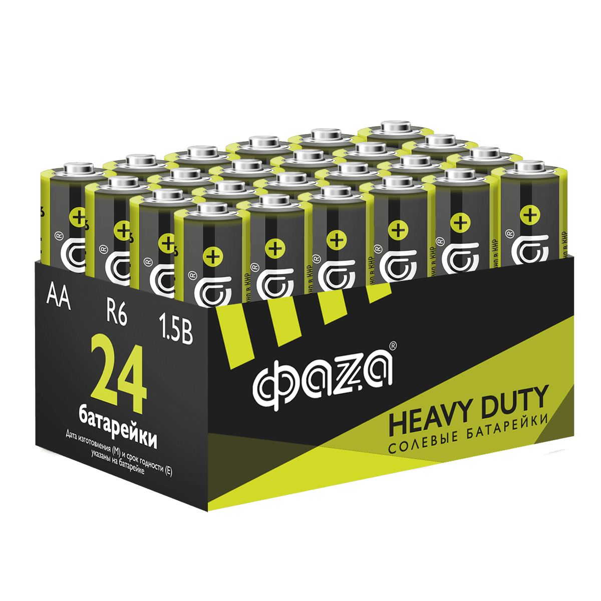 Элементы питания солевые  R 6 (AA) ФАZА Heavy Duty