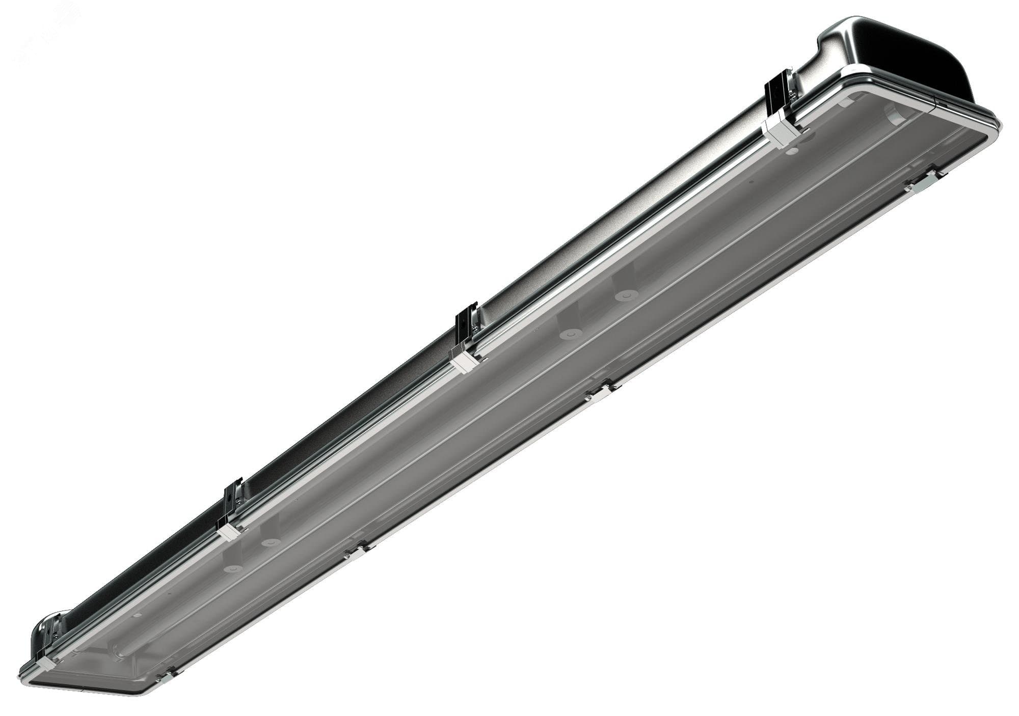 Светильник люминесцентный INOX 2x36 HF накладной IP65 ЭПРА нержавеющая сталь 0.8 мм