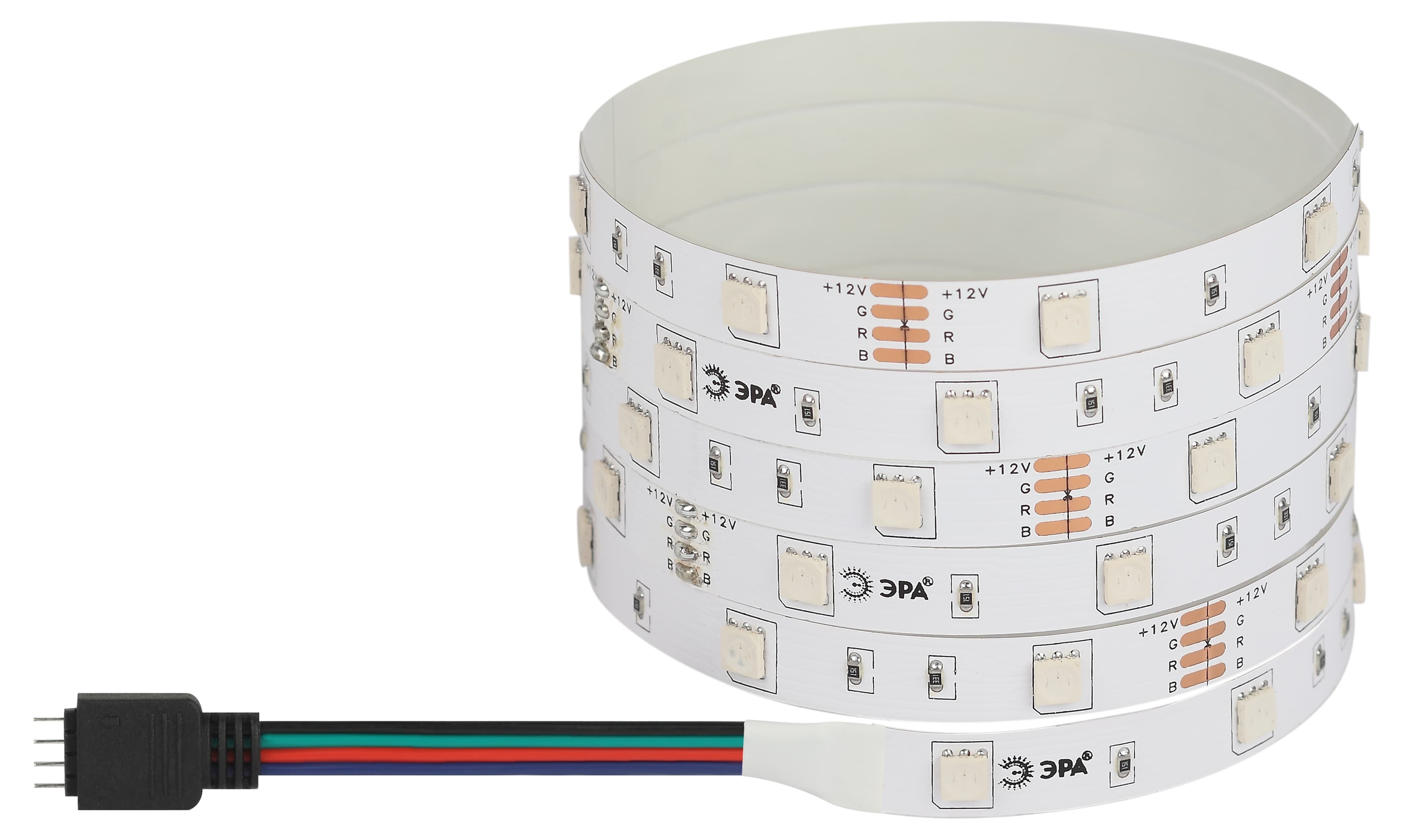 Лента светодиодная 7,2Вт/м 12В RGB IP20 60LED/м LS5050-7,2-30-12-RGB-IP20-1