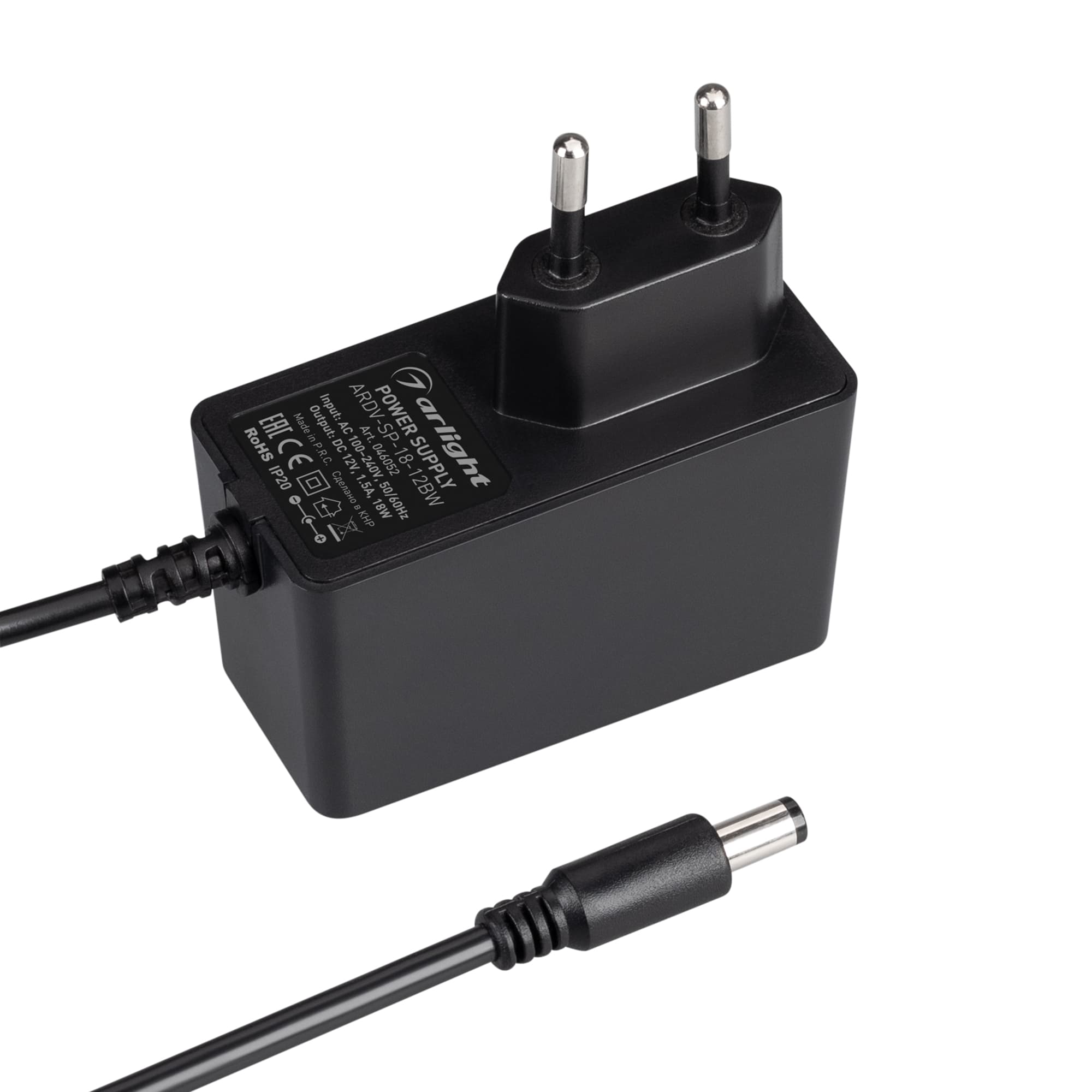 Блок питания ARDV-SP-18-12BW (12V, 1.5A, 18W) (Адаптер, 5 лет)