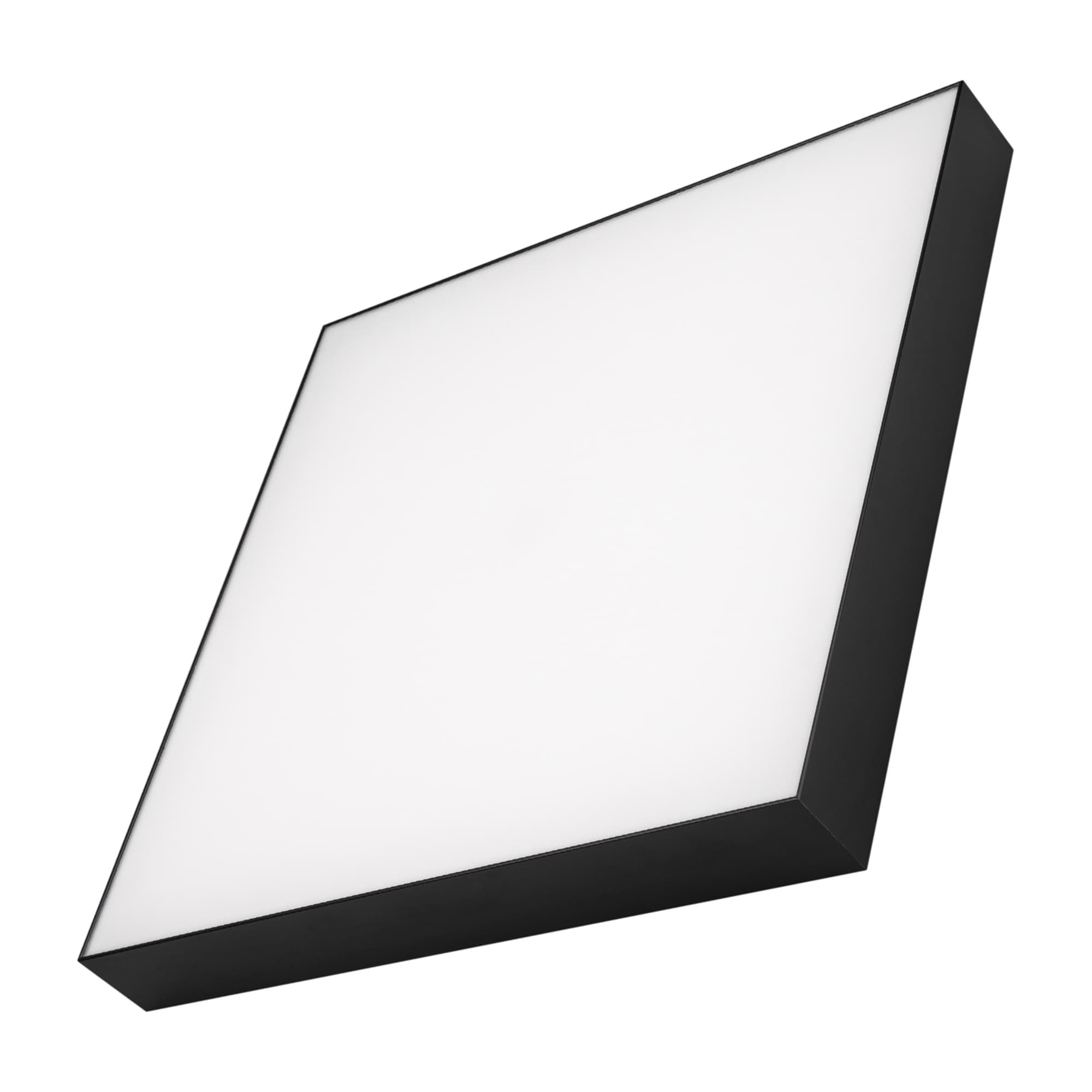 Светильник SP-QUADRO-S500x500-50W Warm3000 (BK, 120 deg, 230V) (IP40 металл, 3 года)