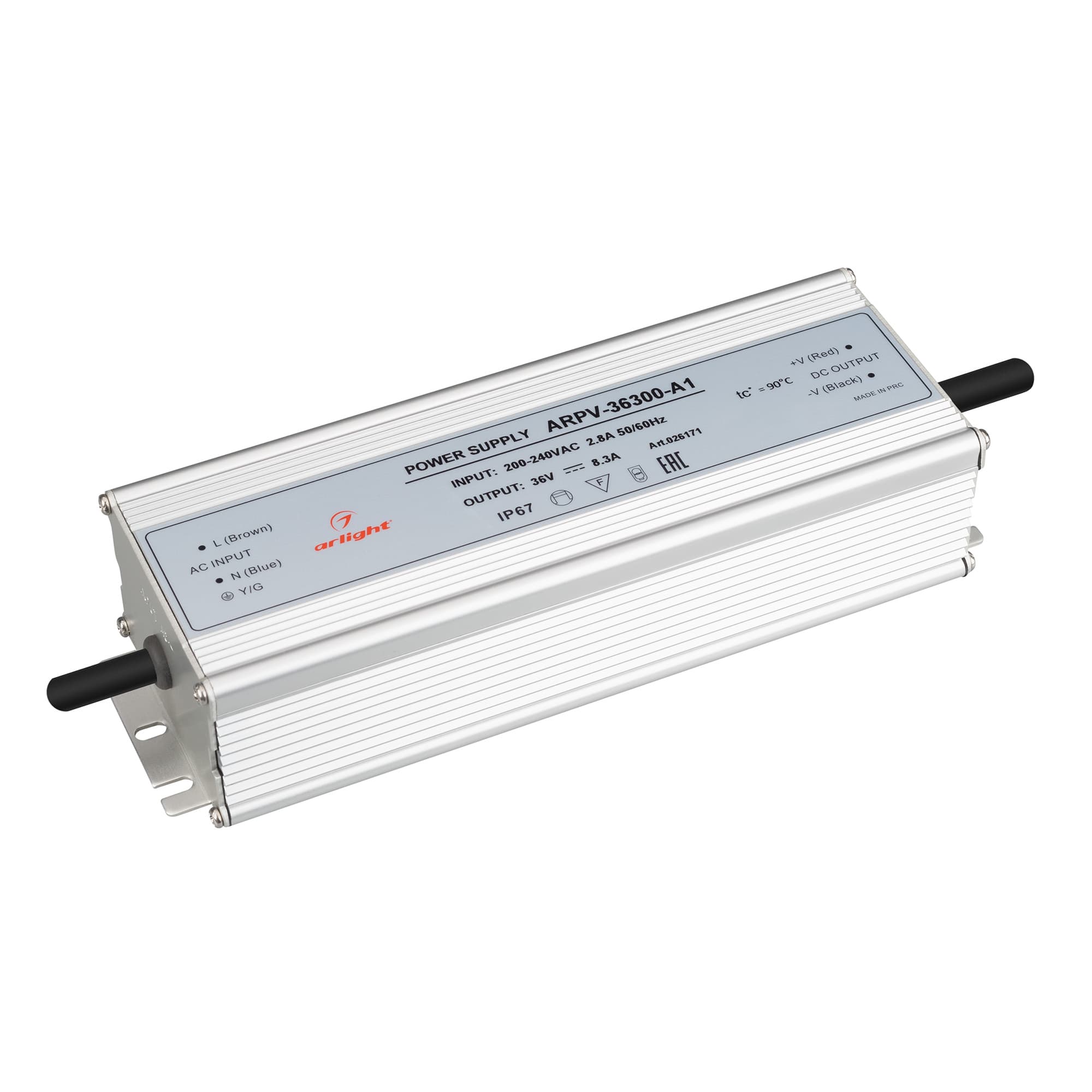 Блок питания ARPV-ST36300-A (36V, 8.3A, 300W) (ARL, IP67 Металл, 3 года)