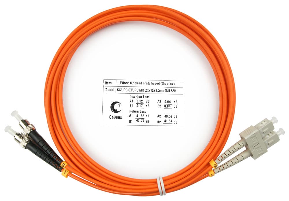 Патч-корд оптический duplex 3м SC-ST 62,5/125MM LSZH