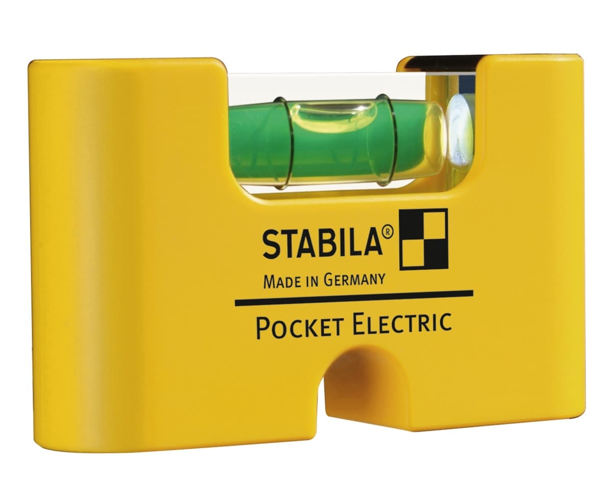 Уровень для электрика тип Pocket Electric (1 горизонтальный, точность 1мм/м) с чехлом на пояс