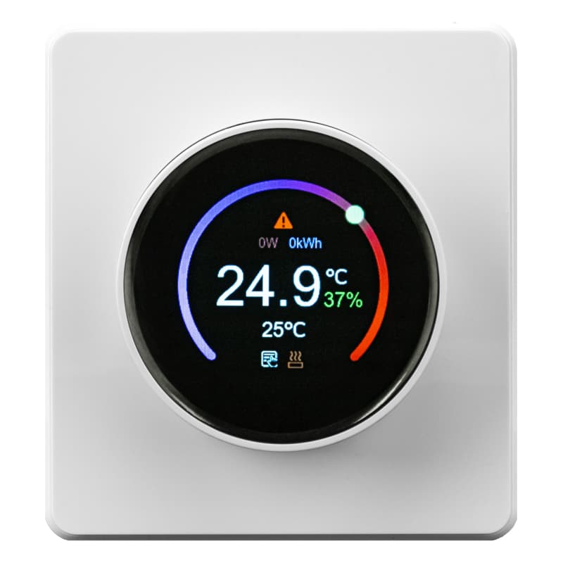 ROUND Термостат электронный с индикацией Wi-Fi скрытой установки перламутр