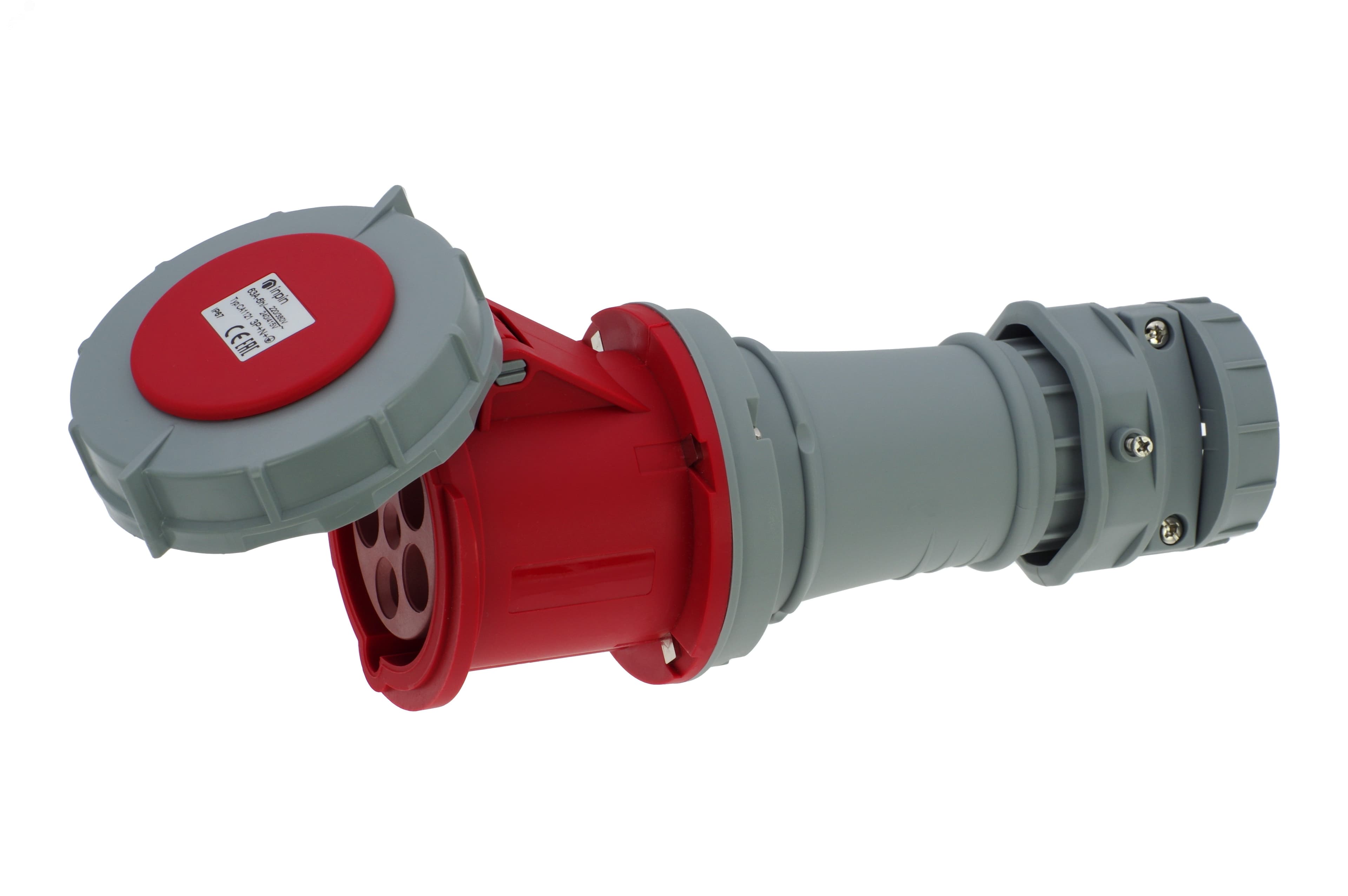 Розетка кабельная 63A/400V/3P+N+E/IP67