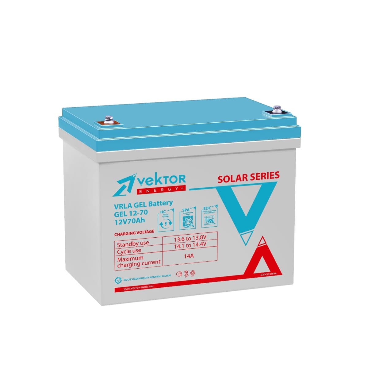 Аккумуляторная батарея Vektor Energy GEL 12В 70Ач
