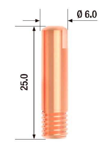 Наконечник M6х25 мм ECU D=0.6 мм (10 шт.)