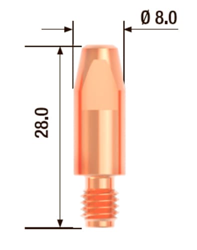 Наконечник контактный M6 X 28мм ECU1.2мм/.045(10 шт.)