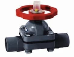 Мембранный клапан с втулочными окончаниями PVC-U EPDM D63