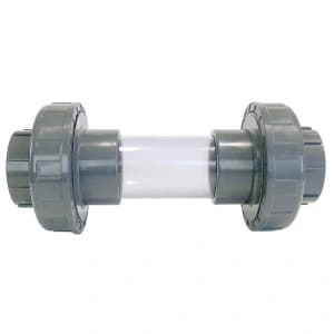 Смотровое стекло D75, муфтовые окончания разборные, PVC-U COMER