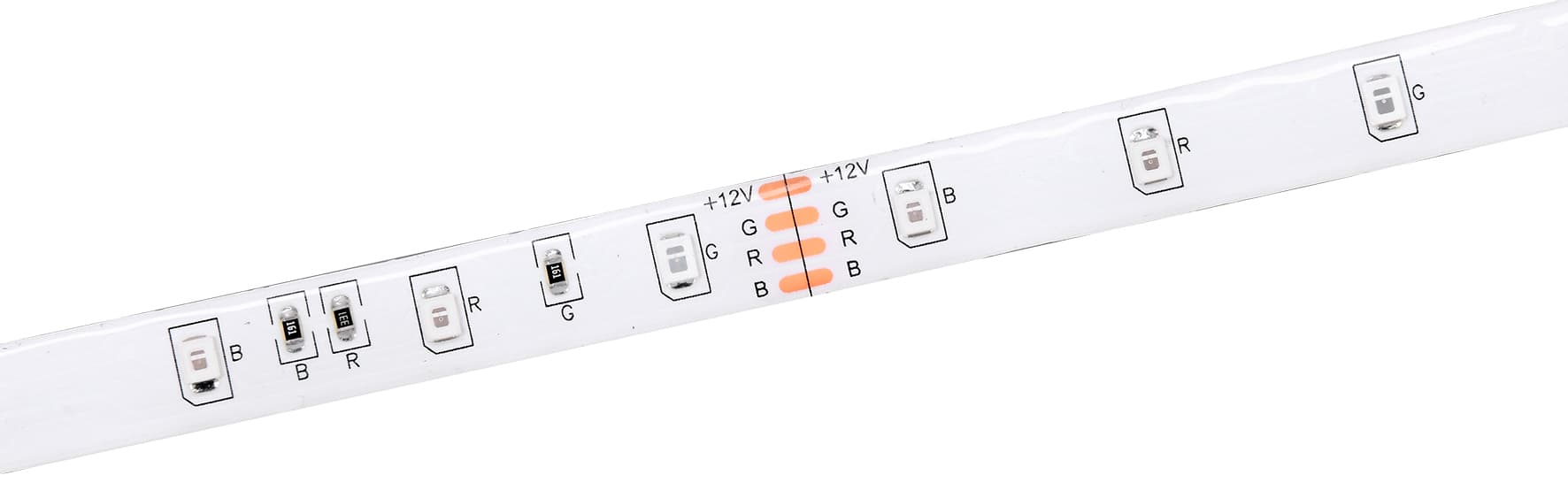 Лента светодиодная 5м LSR-2835RGB54 4,8Вт/м 12В RGB IP65 54LED/м