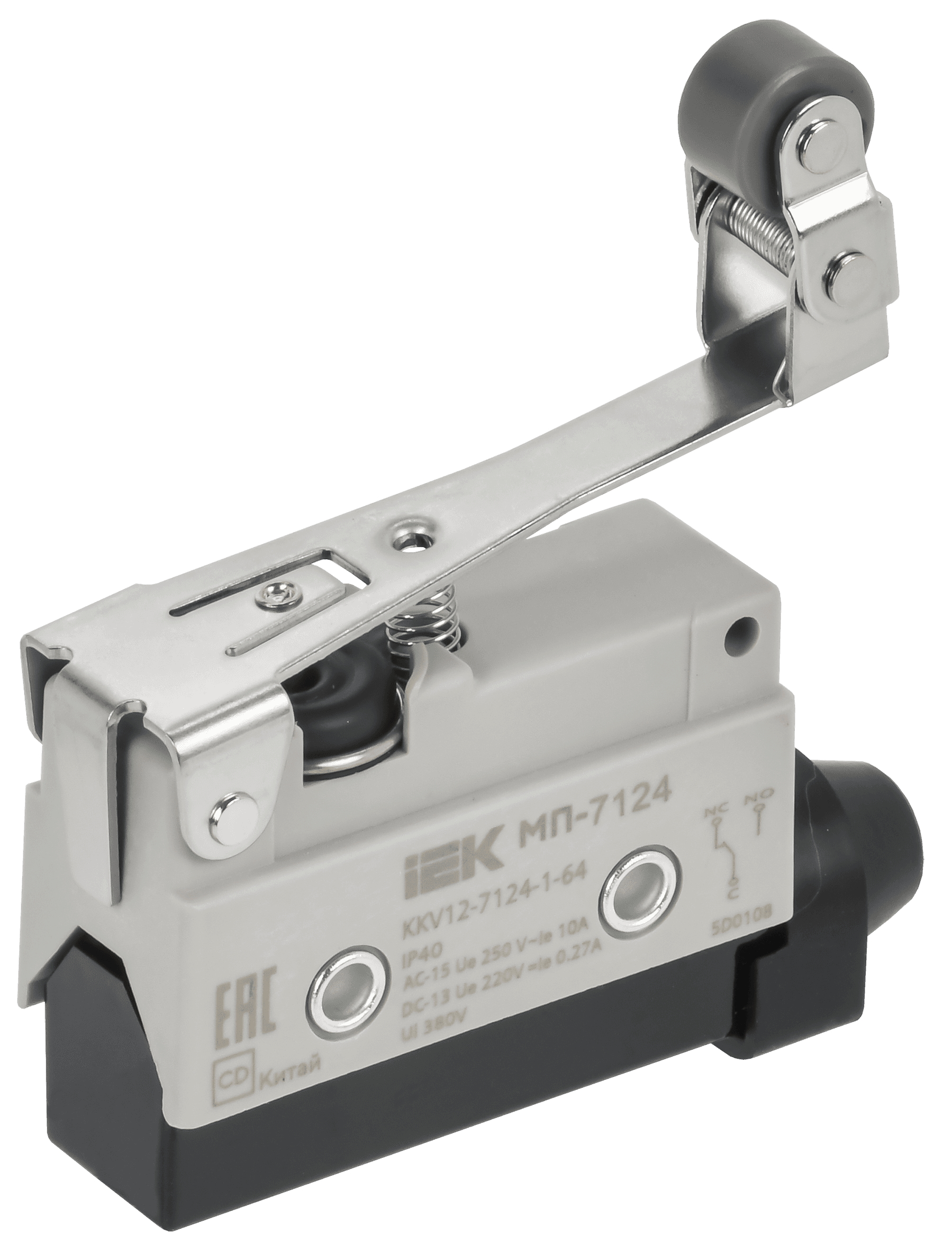 Микропереключатель концевой МП-7124 рычаг с регулируемым роликом IP40