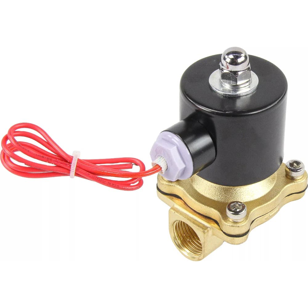 Клапан электромагнитный VS2W-100E-NC 1/2'' Ду15 Ру10 прямого действия двухходовой, корпус латунь, присоединение внутренняя резьба, уплотнение EPDM, нормально-закрытый, катушка 24В AC