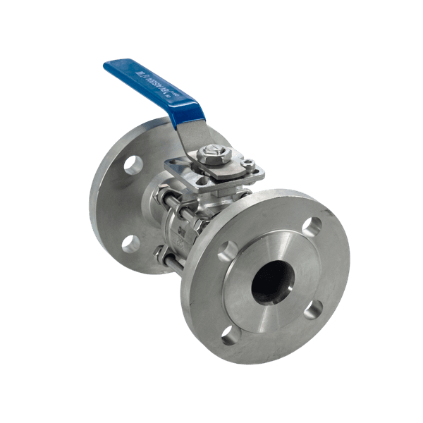 Кран шаровый фланцевый под привод нержавеющий (3PC), AISI316TI DN20 (3/4'), PN40