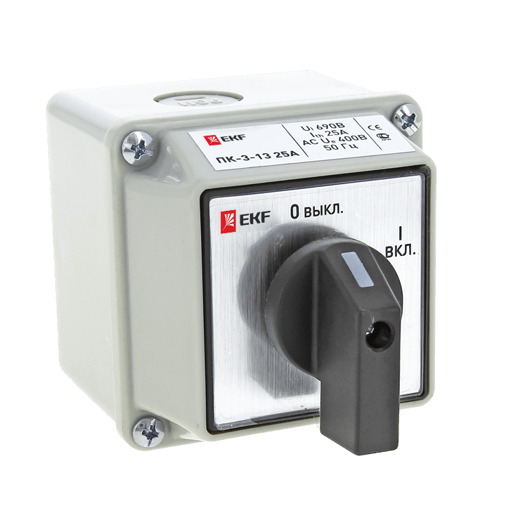 Переключатель ПК-3-13 40А 3P ВКЛ-ВЫКЛ IP54 PROxima