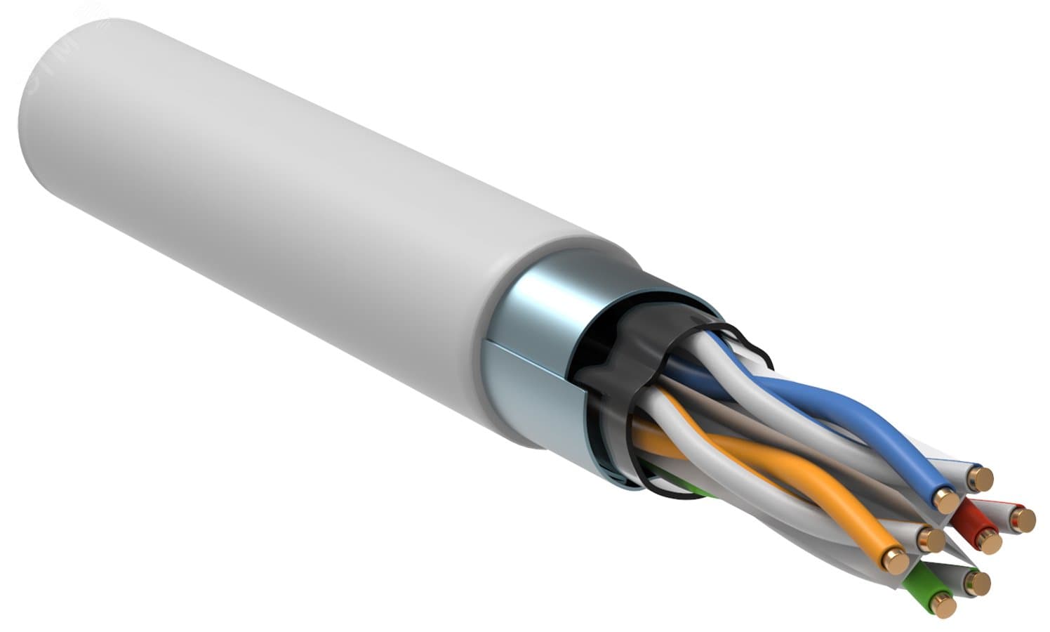 Витая пара F/UTP кат 6 4х2х23AWG LSLTx белый 305м