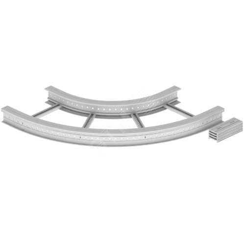 Угол плоский 90 U23X, 135х600 мм, R600, серый RAL7035
