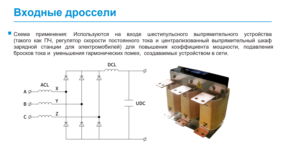 Входной реактор GDL-ACL0060-4CU 11099-00093