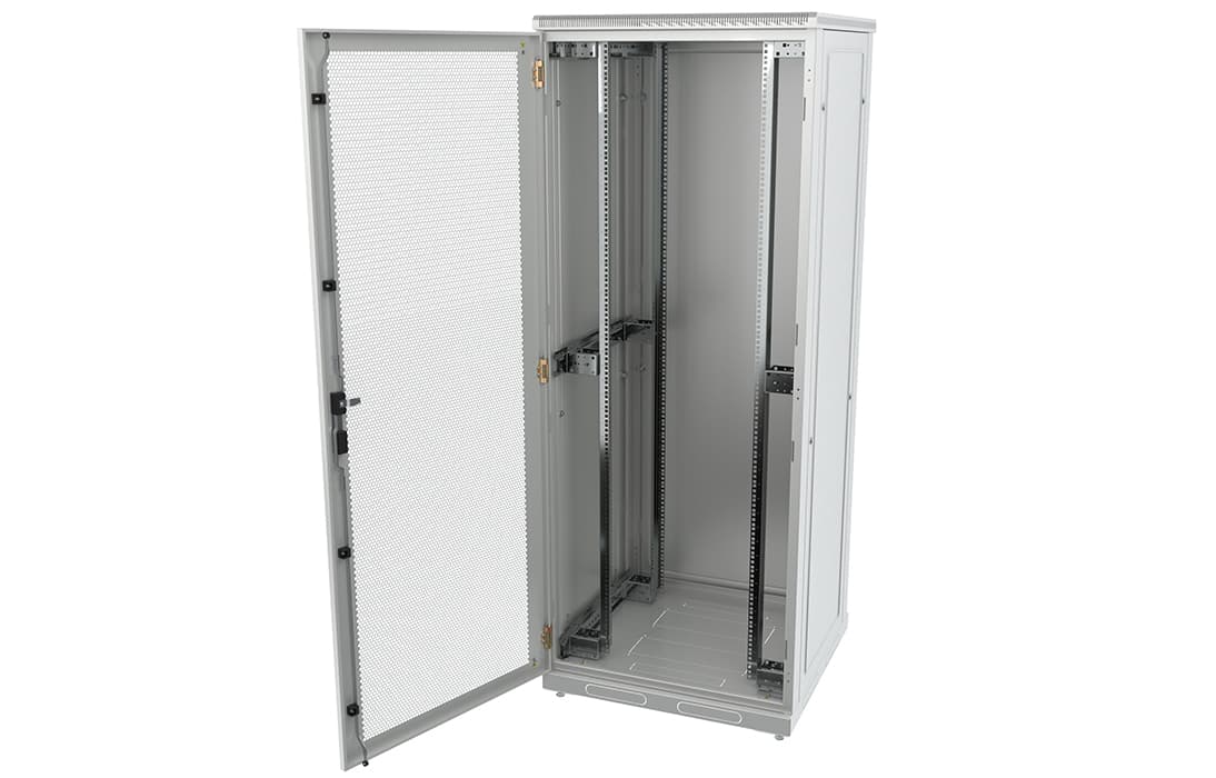 Шкаф телекоммуникационный напольный 42U 800x1000 ШТ-НП-42U-800-1000-П, передняя дверь перфорированная