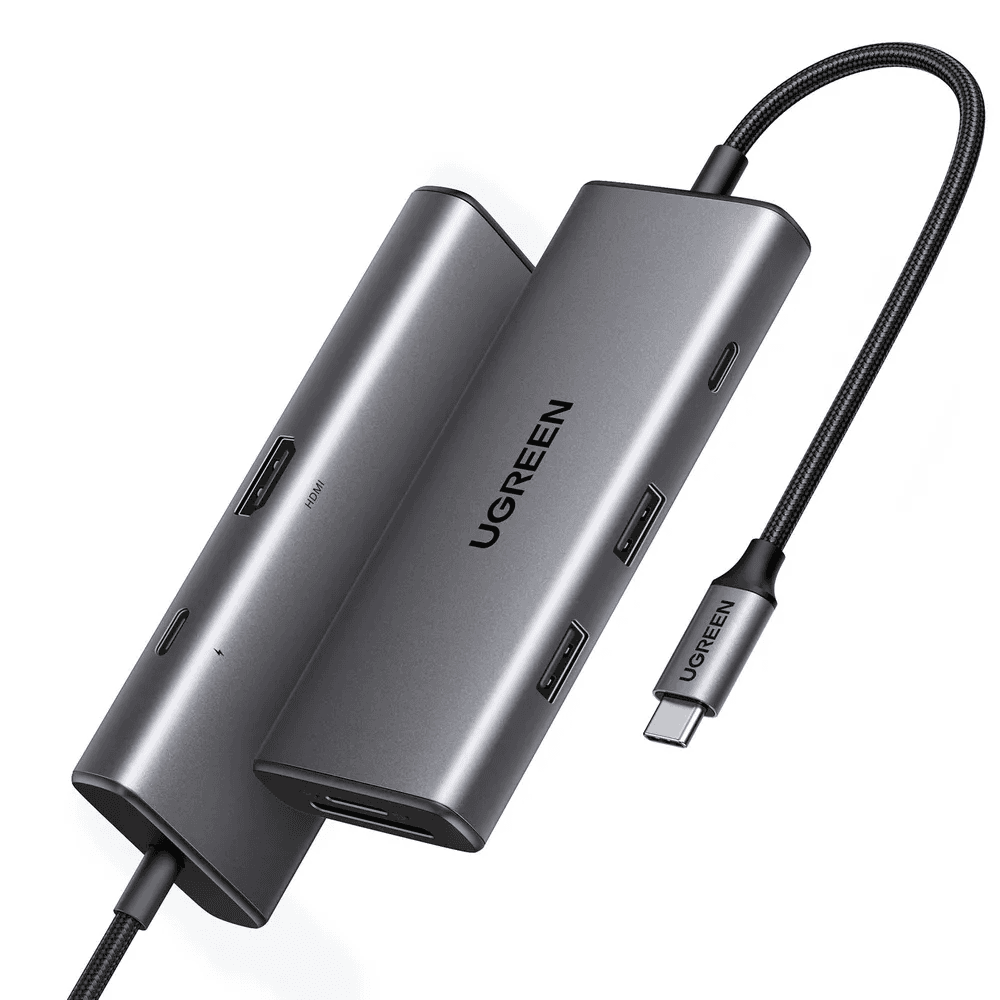 Хаб USB (концентратор) CM498 Revodok Pro 7 в 1: 4Kх30Гц, HDMI, 2хUSB- A 3.2, USB-C 3.2, SD/TF, PD, серый