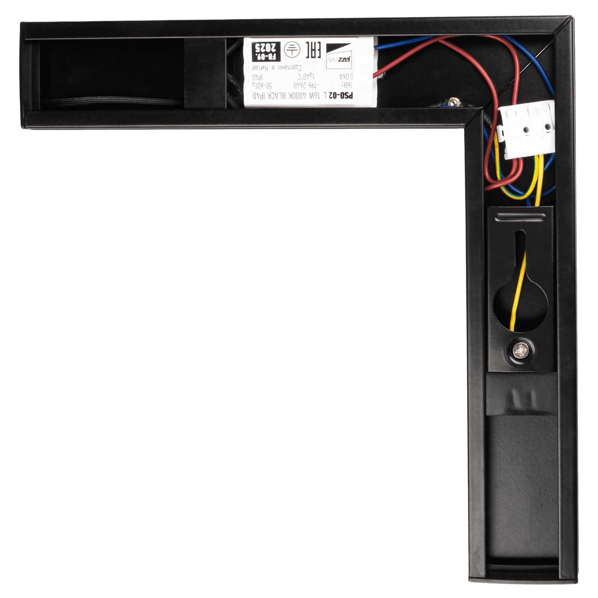 Светильник светодиодный PRO+ ДПО-02L 16W 4000K 1600Лм BLACK L-обр. для реечных потолков IP40 Jazzway