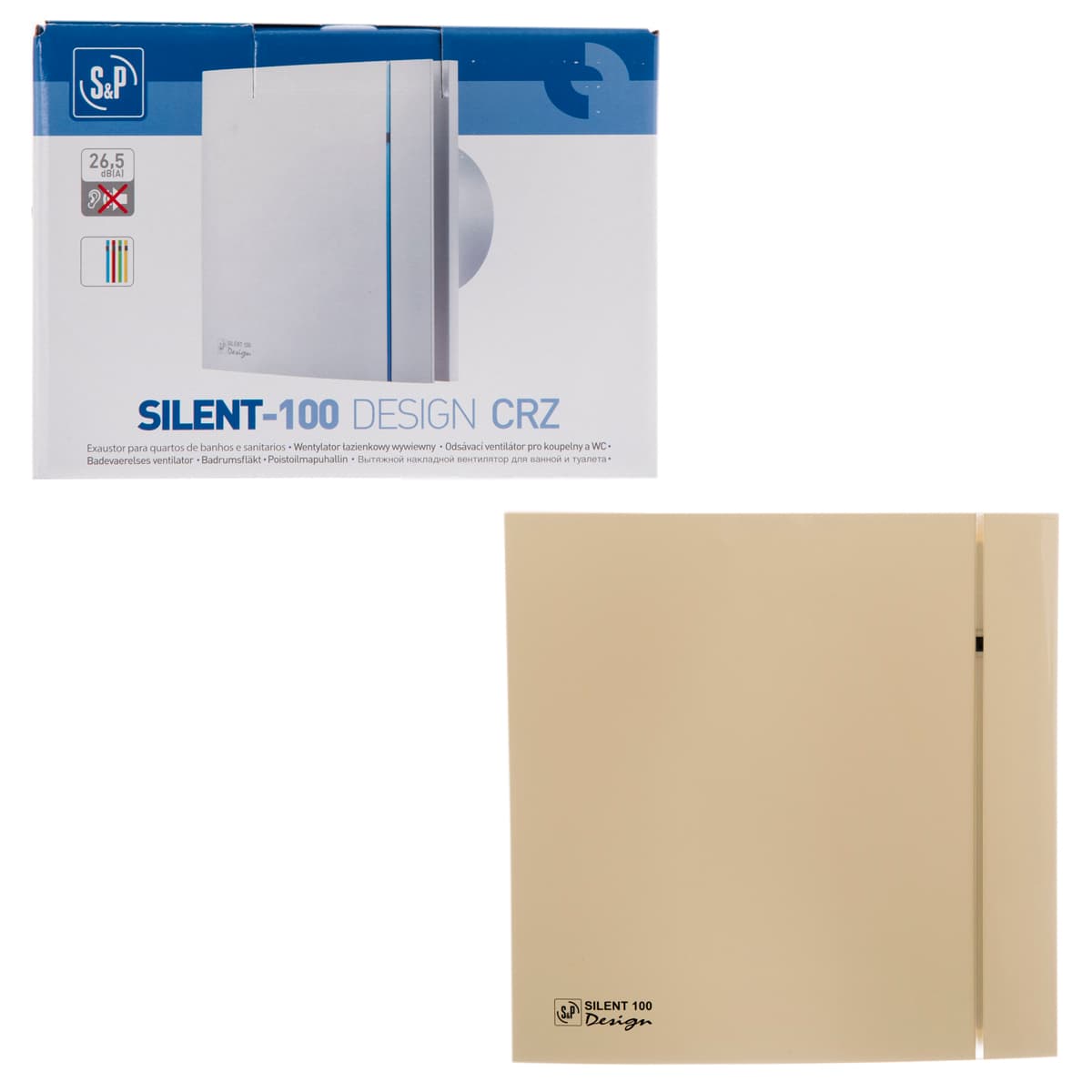 Вентилятор накладной Silent-100 CRZ Ivory Design 4С с таймером
