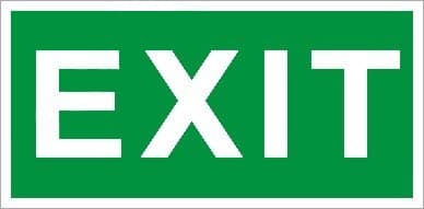 Пиктограмма ПЭУ 012 Exit 135х260 SIRAH IP65