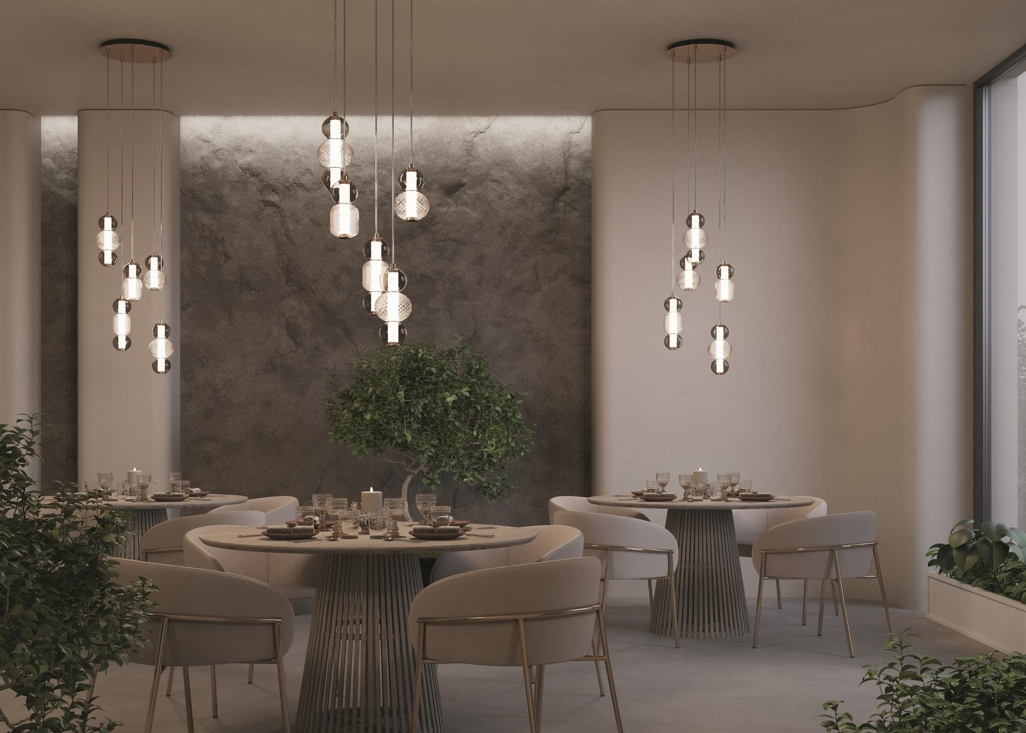 Светильник подвесной Drop LED 80W Хром