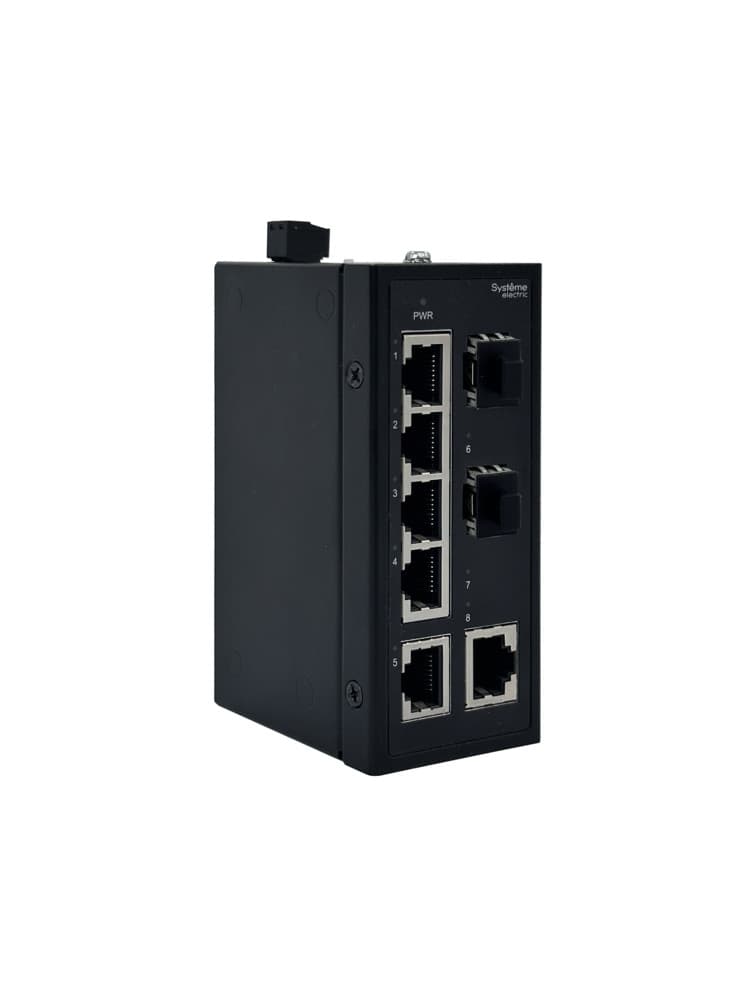 Коммутатор промышленный неуправляемый Ethernet, 6x10/100BaseT, 2x100BaseX SFP