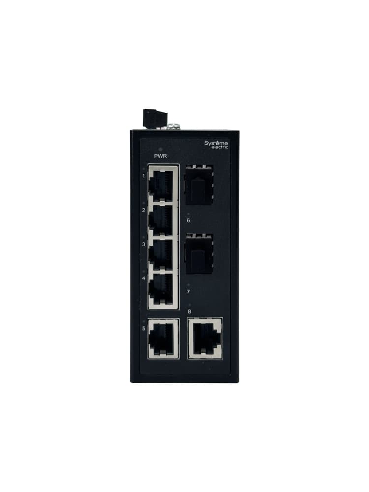 Коммутатор промышленный неуправляемый Ethernet, 6x10/100BaseT, 2x100BaseX SFP