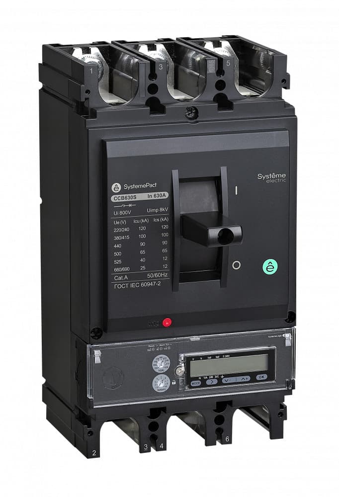 Выключатель автоматический SYSTEMEPACT CCB630 50KA 3P3D S5.3E 630 A рычаг