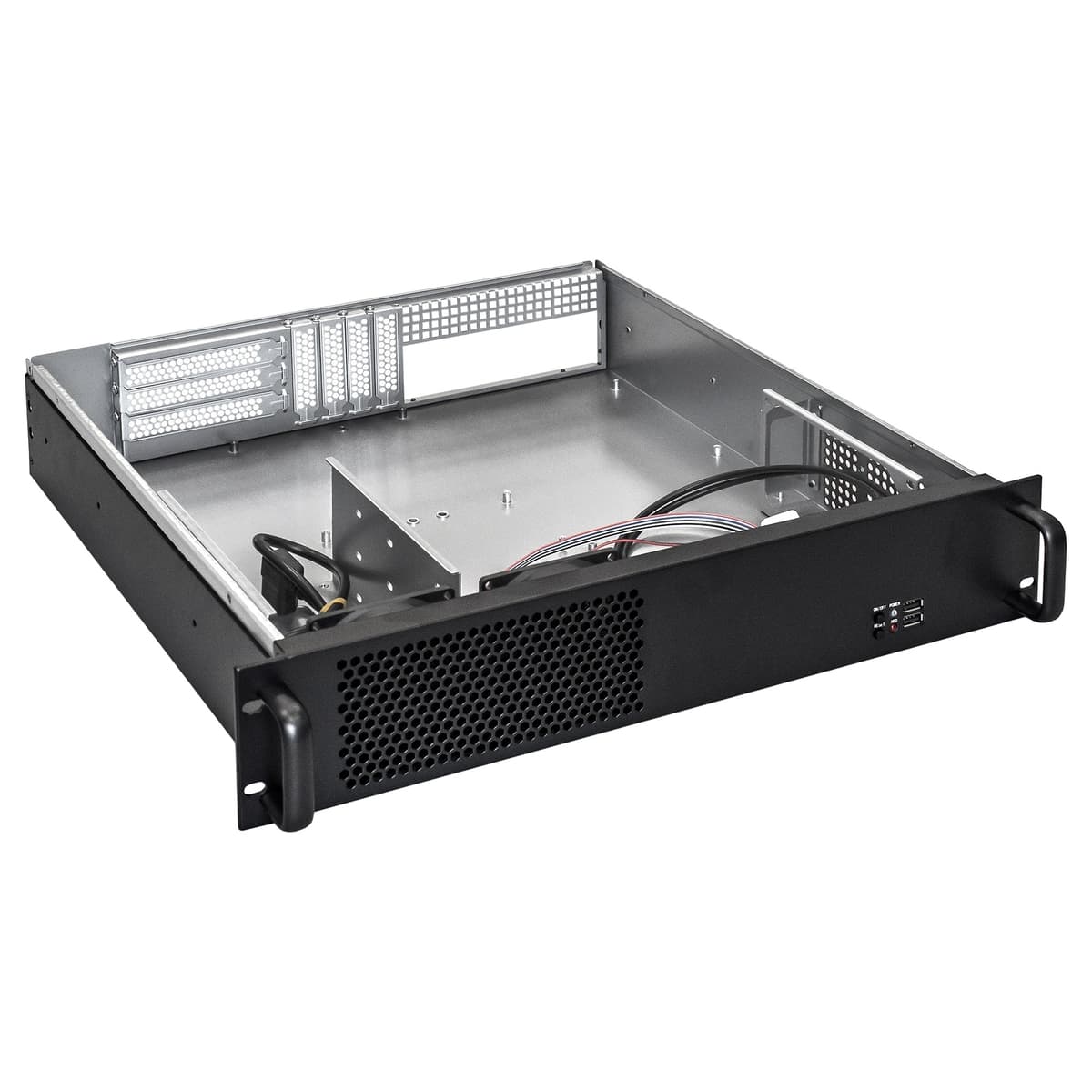 Серверный корпус 2U, 19'' стоечный, глубина 450 мм, без БП, USB