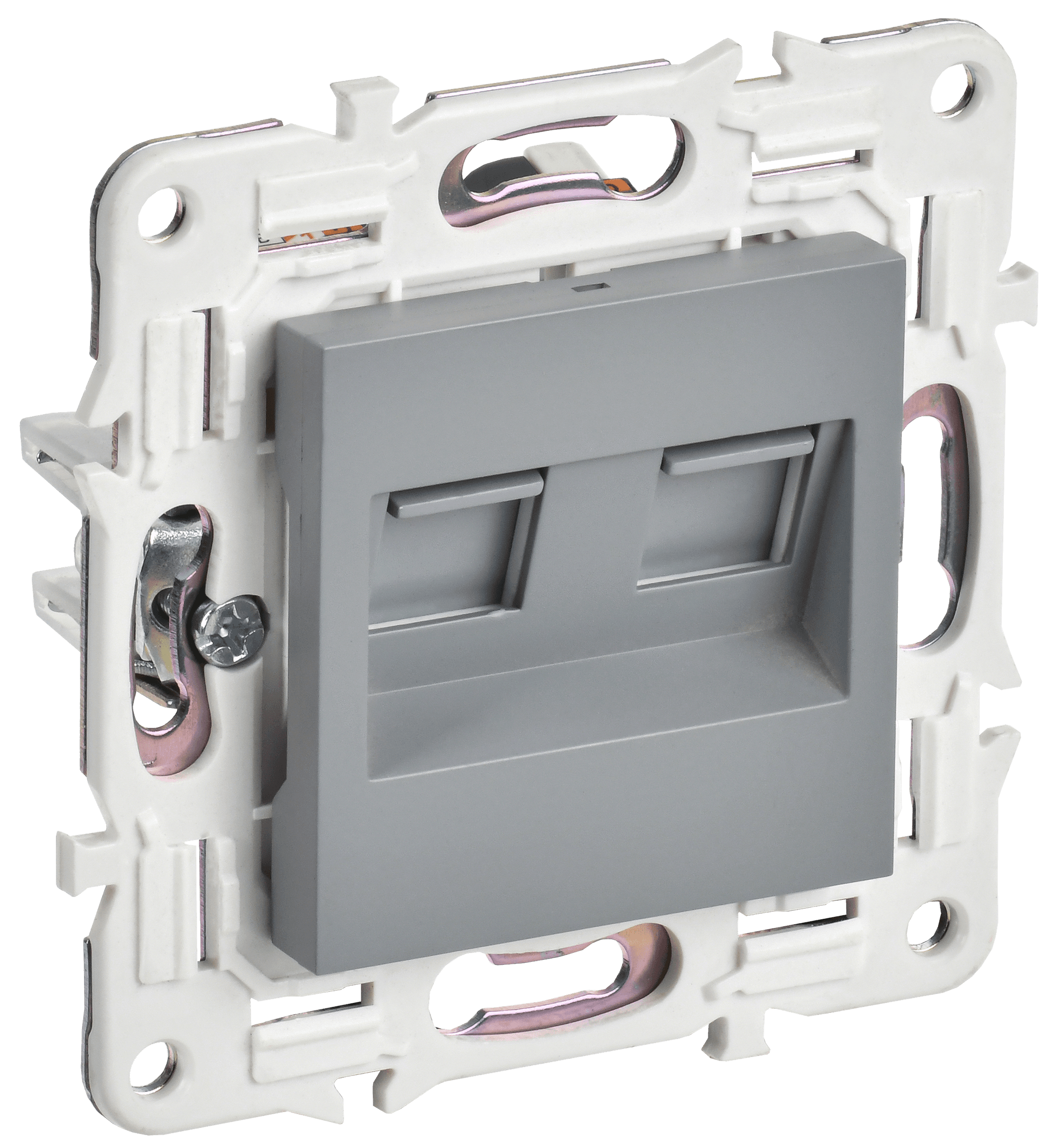 SKANDY Розетка компьютерная двойная RJ45 кат.5E SK-K03Gr серый IEK