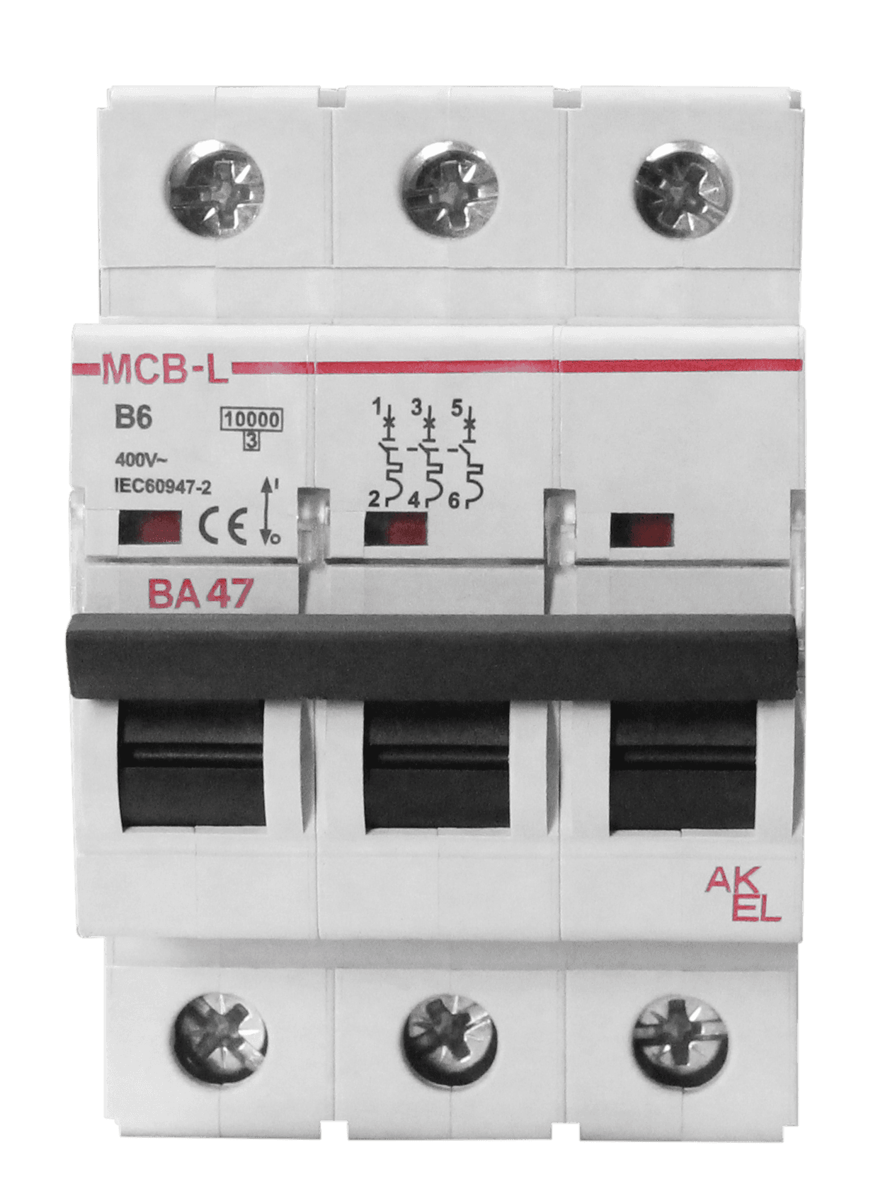 Выключатель автоматический ВА47-MCB-L-3P-B25-AC 3P/25A/B/10кА/230VAC/10кА/400VAC