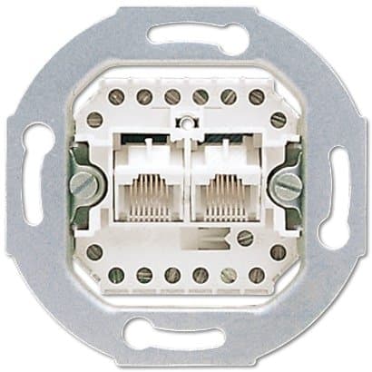 Розетка универсальная телефон/компьютер (RJ45) 2-ная, (неэкранированная)   категория 3  Механизм.