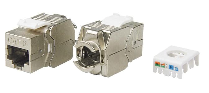 Вставка F-WH Keystone Jack RJ-45(8P8C)категория 6экран