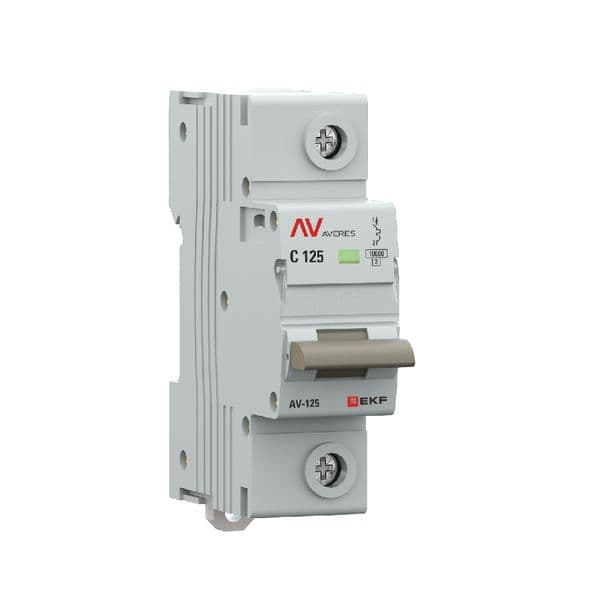 Выключатель автоматический AV-125 1P 125A (D) 10kA AVERES
