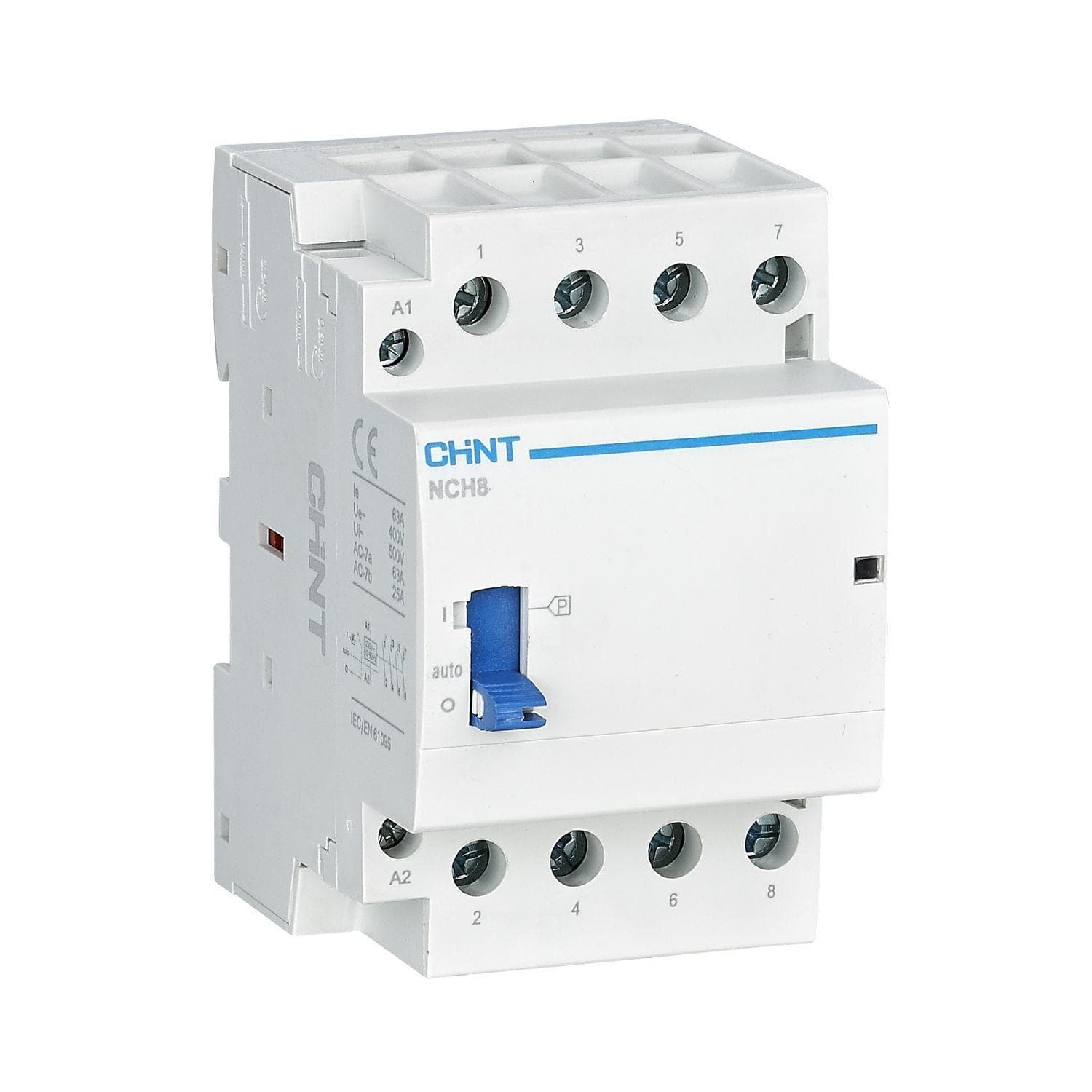 Контактор модульный с ручным управлением NCH8-25M/04 AC220-240В 50/60Гц (R)