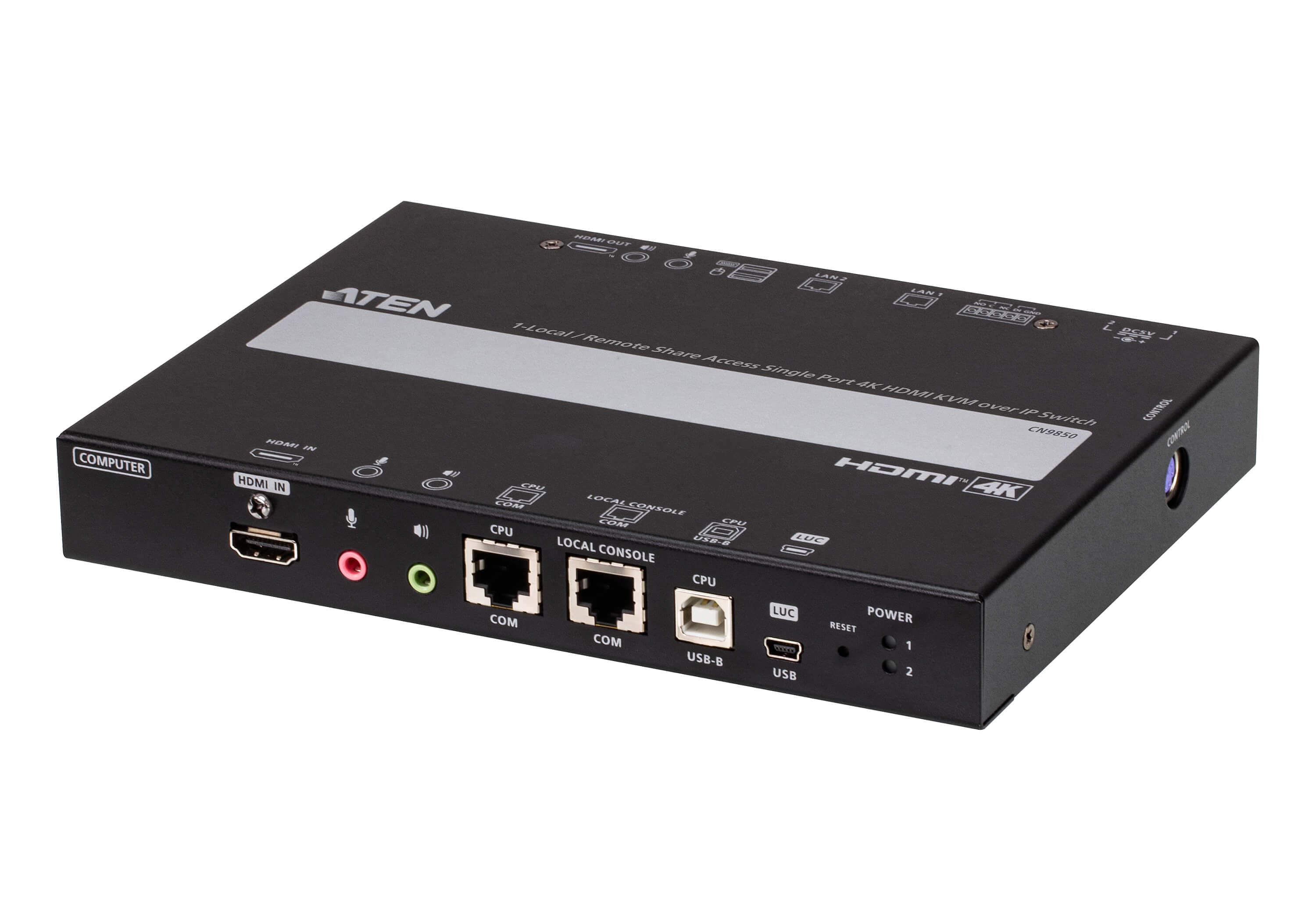 Переключатель KVM 1-портовый 4K HDMI с доступом по IP и поддержкой 1-локального