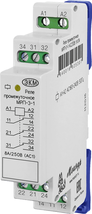 Реле промежуточное МРП-3-1 ACDC230В УХЛ2