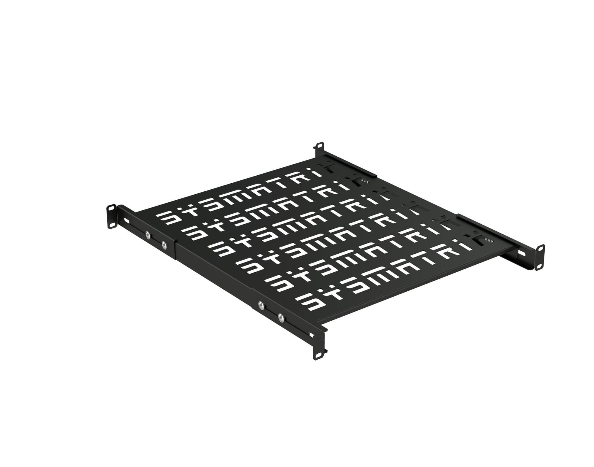 Полка SMART универсальная 19'' перфорированная. площадка 500 мм (регулировка направляющих от 420 мм до 580 мм) для напольных и настенных шкафов. цвет серый (RAL 7035)