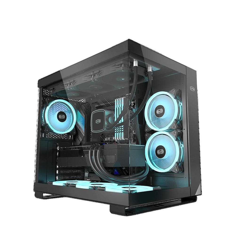 Корпус для ПК PCCooler C3T500 ARGB, без БП, Midi-Tower, закалённое стекло, 6x120 мм ARGB, USB-C 3.1 + 2xUSB 3.0, ATX/mATX/mITX, чёрный