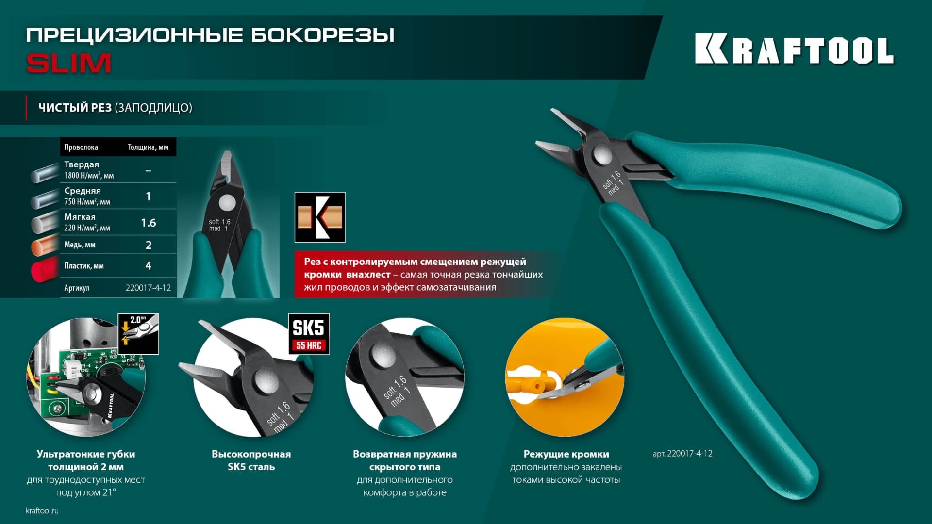 Бокорезы прецизионные 130 мм SLIM