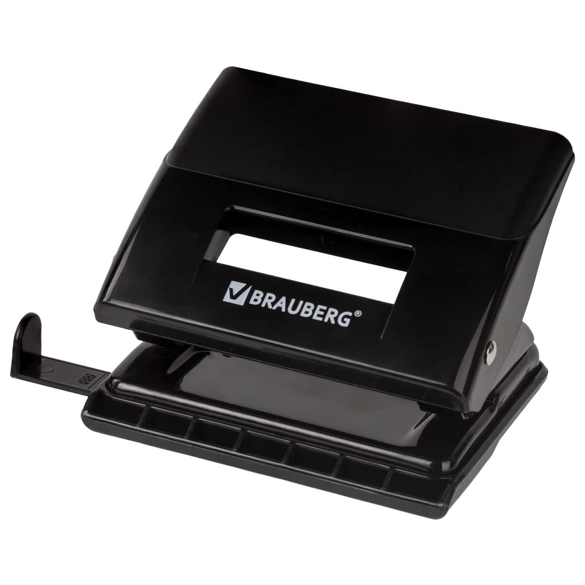 Дырокол BRAUBERG ''Black Jack'', до 20 листов, черный, 227796