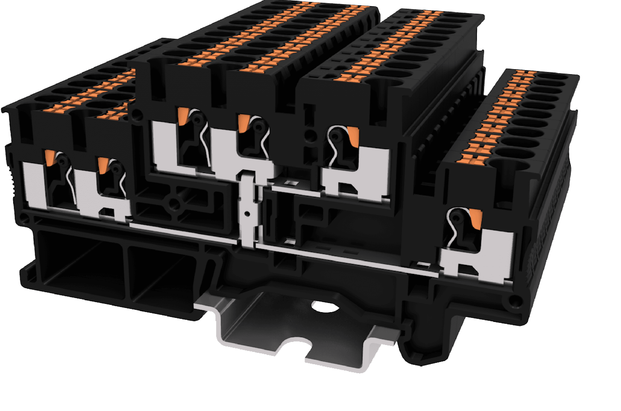Клемма TP 2-уровневая, сечение 2,5 мм. кв., черная